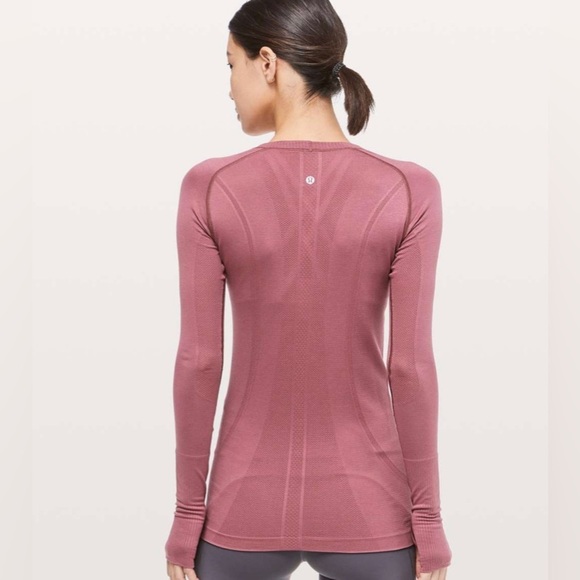 Lululemon Swiftly Tech Long Sleeve Crew Misty Merlot size 8 - Picture 2 of 9